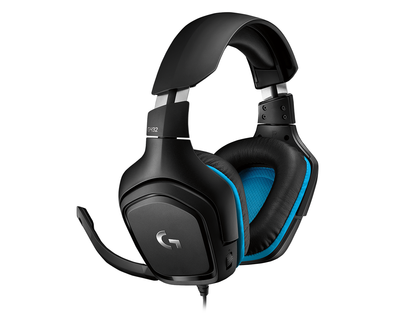 "Logitech G432 Gaming Headset Front View"